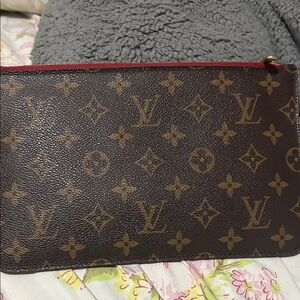 Louis Vuitton Brown and Tan Monogram Pouch EUC